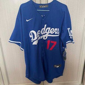 Mens Los Angeles Dodgers Shohei Ohtani Blue Jersey #17
